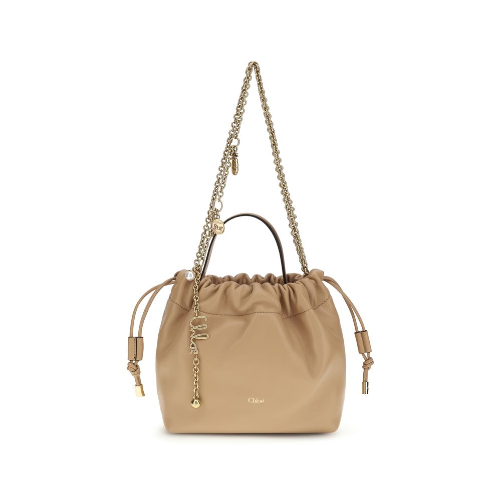 Chloé Icons Chain Shoulder Bag — Beige