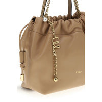 Chloé Icons Chain Shoulder Bag — Beige