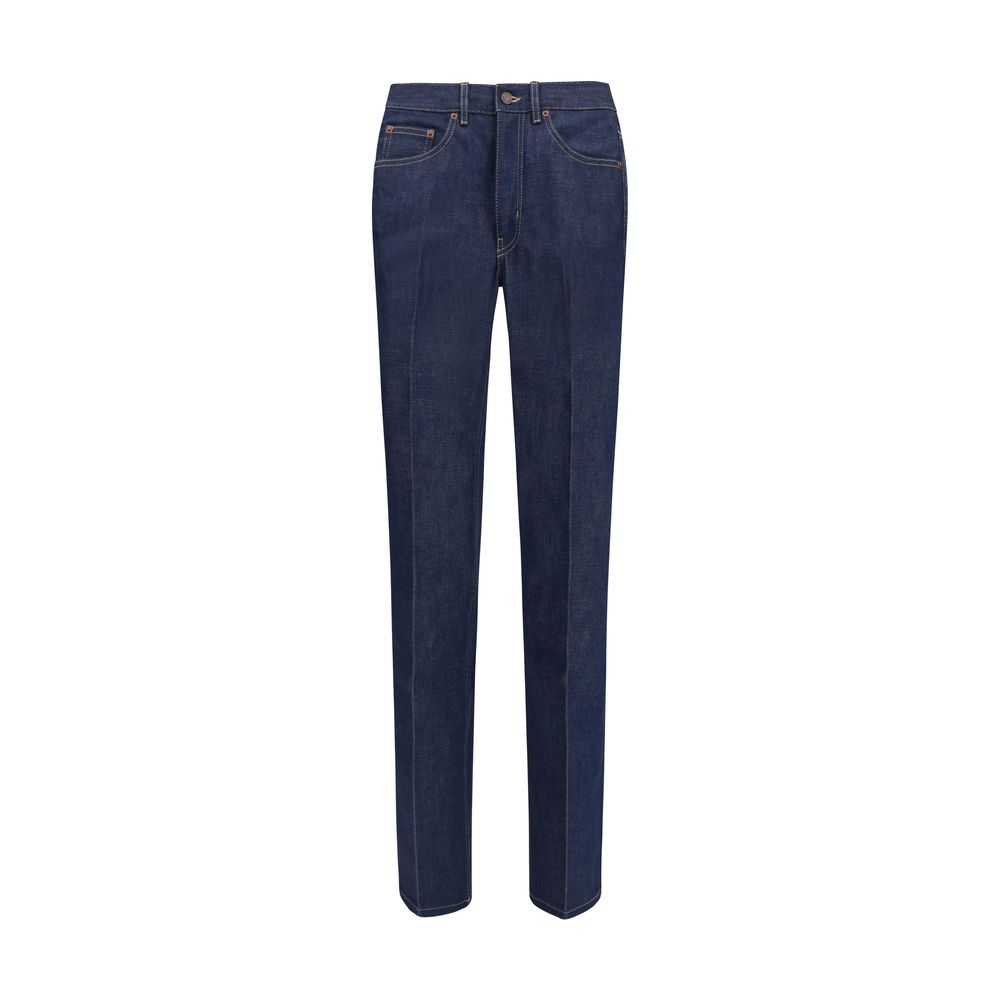 Chloé Slim-Fit Cotton Jeans — Blue