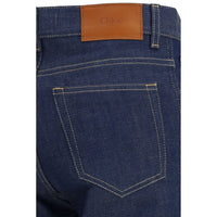 Chloé Slim-Fit Cotton Jeans — Blue
