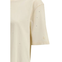 Golden Goose Star Logo Cotton T-Shirt — Beige
