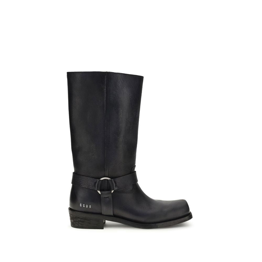 Golden Goose Leather Biker Ankle Boot — Black