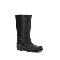 Golden Goose Leather Biker Ankle Boot — Black