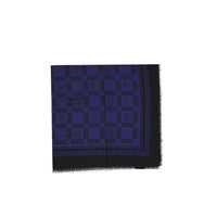Versace Modal-Silk Blend Fringe Scarf — Blue