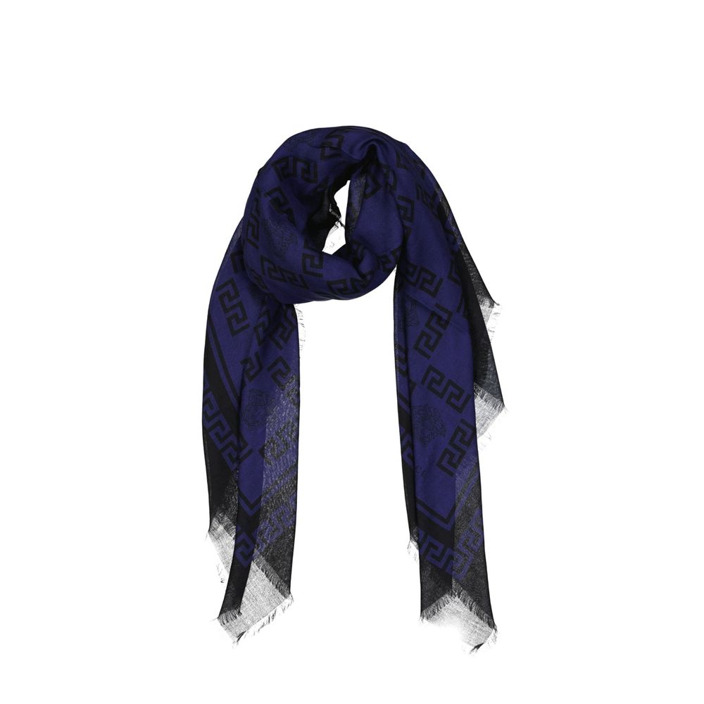 Versace Modal Silk Blend Fringe Scarf