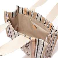 Chloé Beige Linen Tote Bag