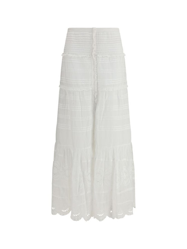 Isabel Marant Étoile Paoline Long Skirt in White