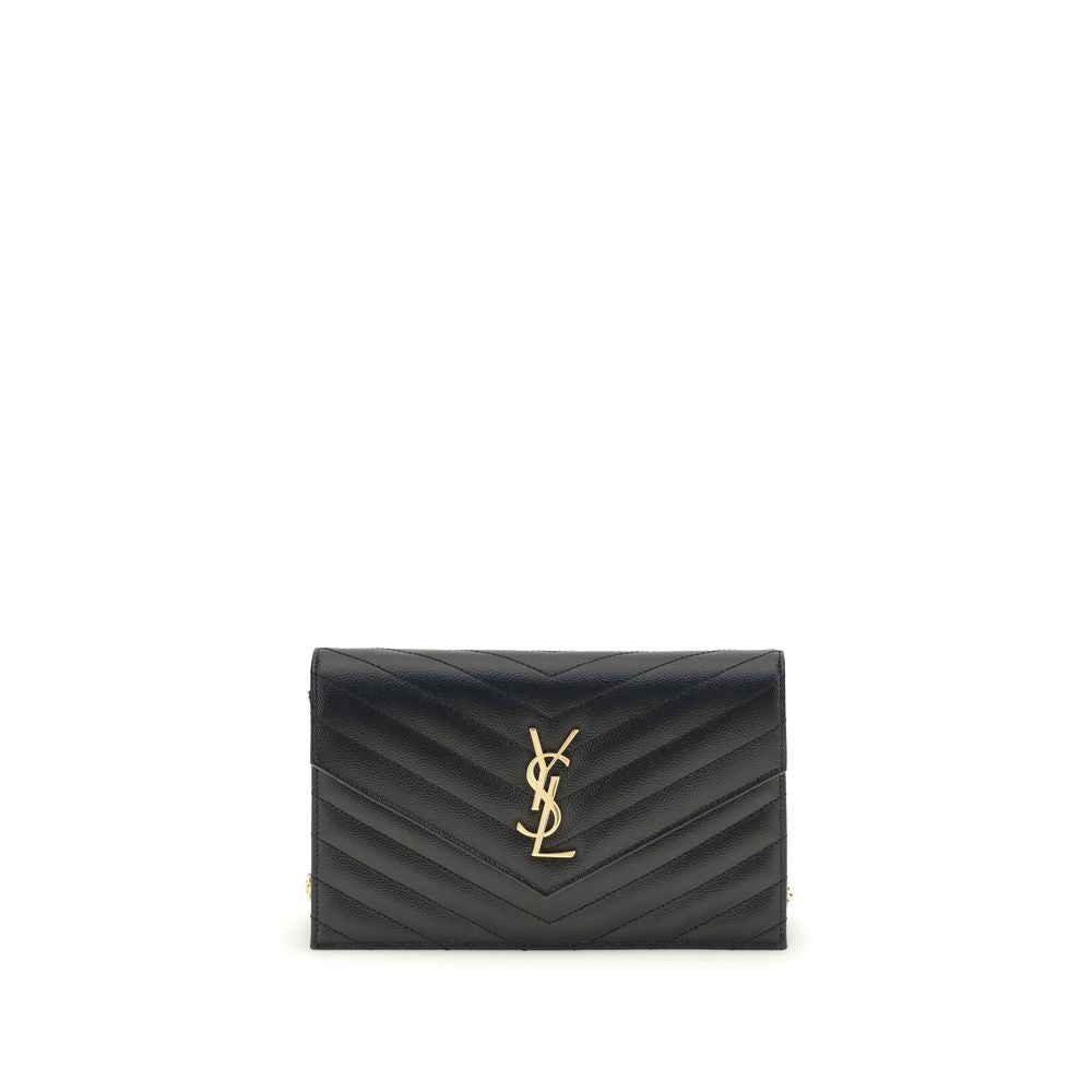 Saint Laurent Cassandre Quilted Leather Mini Bag — Black