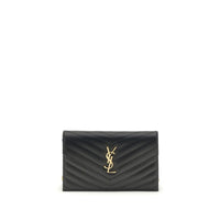 Saint Laurent Cassandre Quilted Leather Mini Bag — Black