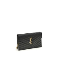 Saint Laurent Cassandre Quilted Leather Mini Bag — Black