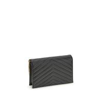 Saint Laurent Cassandre Quilted Leather Mini Bag — Black