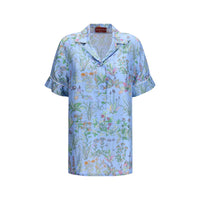 Gucci Floral Print Silk Twill Shirt