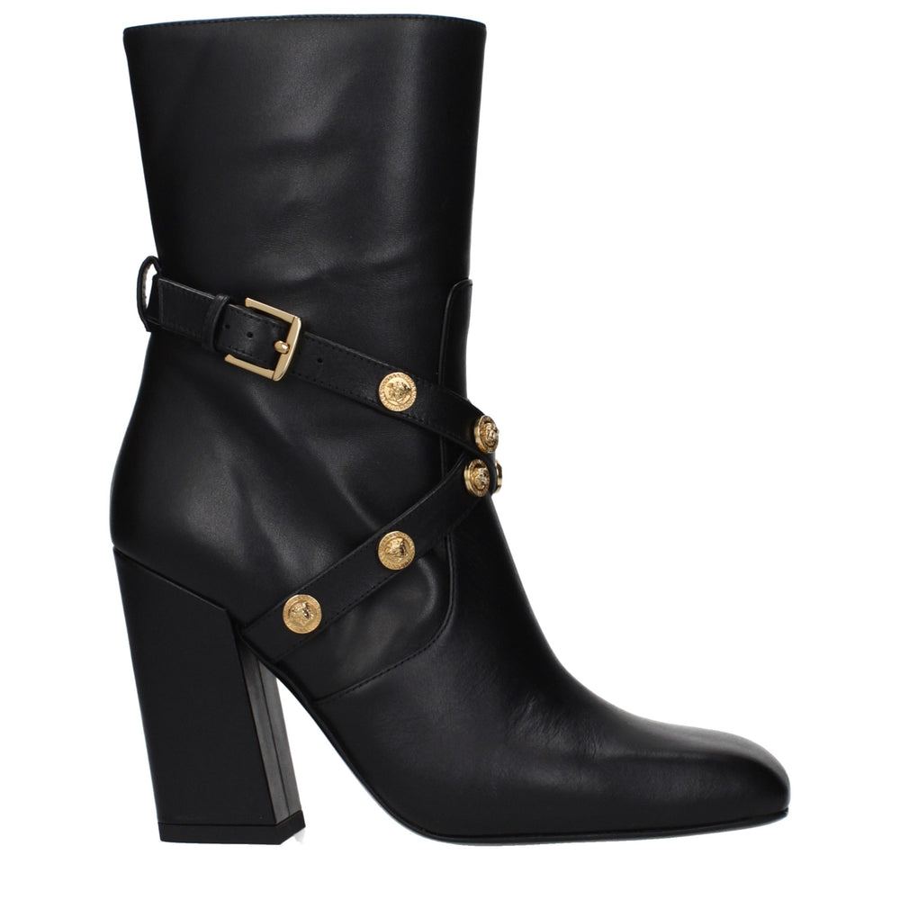 Versace Medusa Logo Ankle Boot — Black