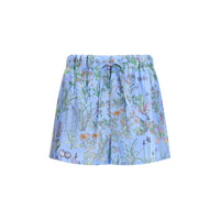 Gucci Floral Print Silk Twill Shorts