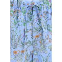 Gucci Floral Print Silk Twill Shorts