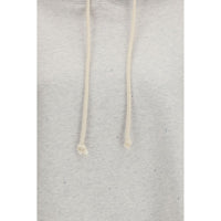 Golden Goose Star Cropped Cotton Hoodie — Grey