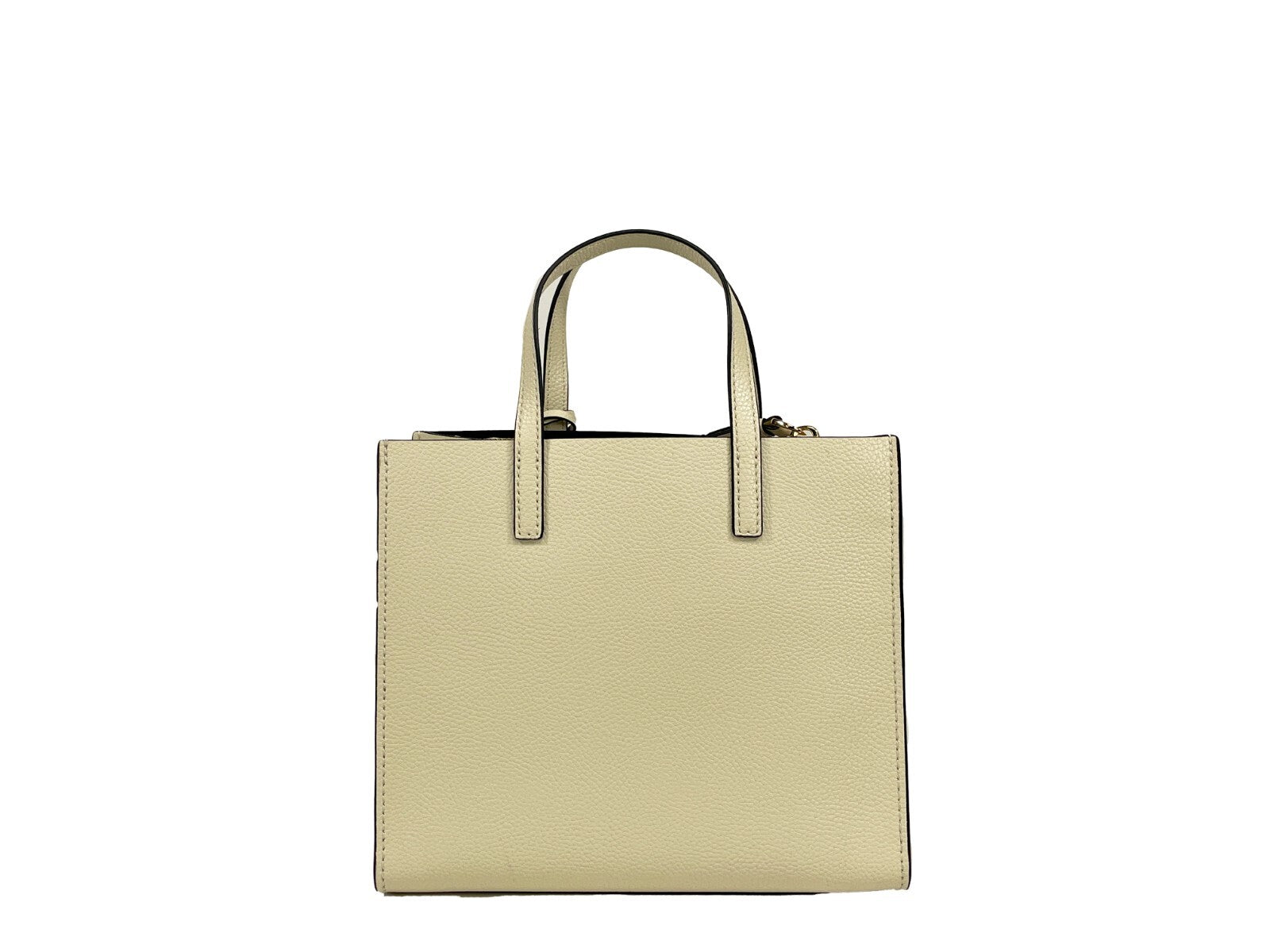 Marc Jacobs Grind Mini Pebbled Leather Tote — Marshmallow