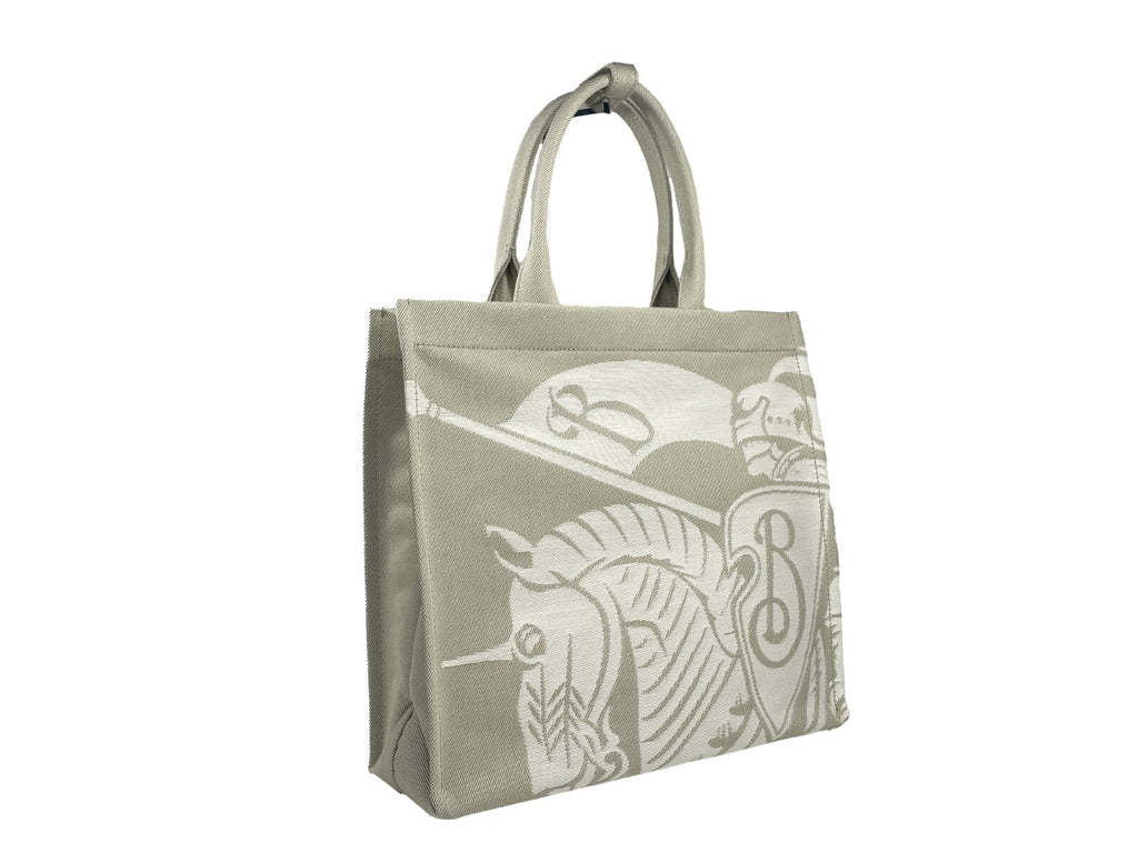 Burberry EKD Canvas Tote Bag with Equestrian Knight Print