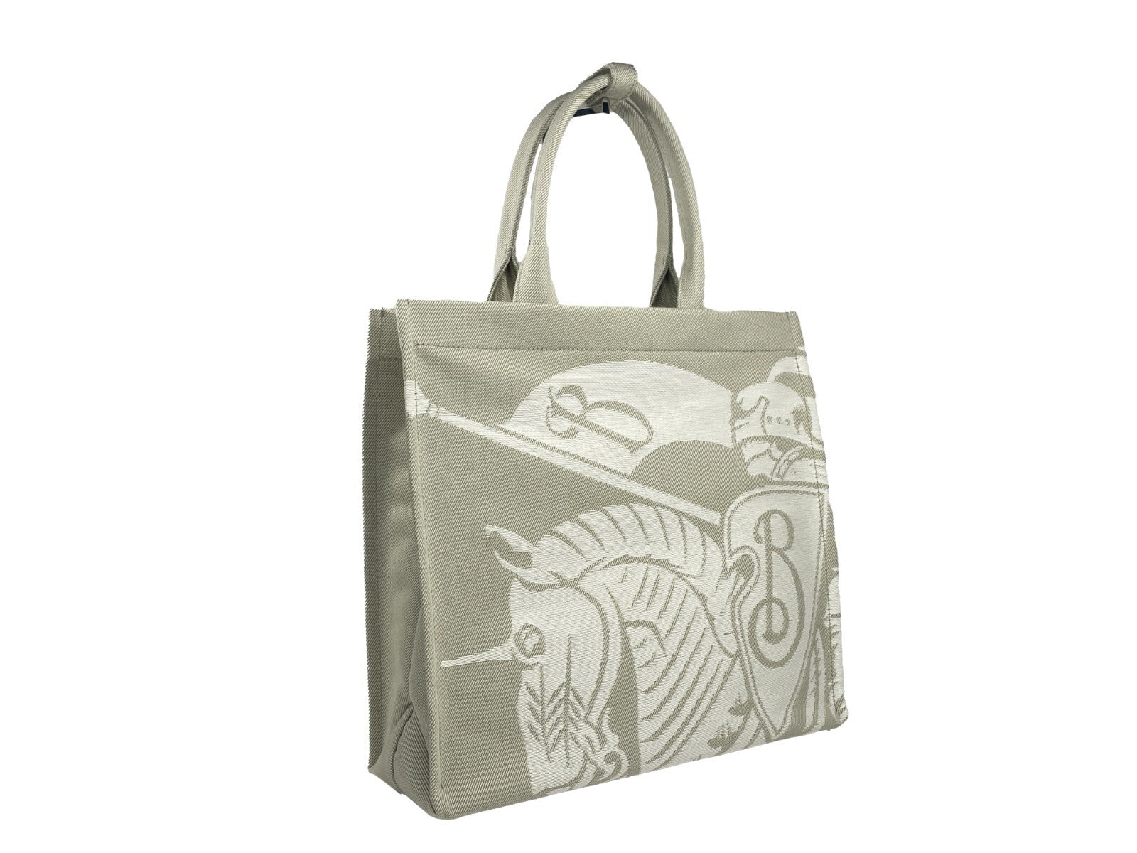 Burberry EKD Canvas Tote Bag with Equestrian Knight Print