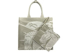Burberry EKD Canvas Tote Bag with Equestrian Knight Print