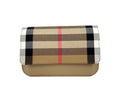 Burberry Madison House Check Crossbody Bag in Chestnut Beige