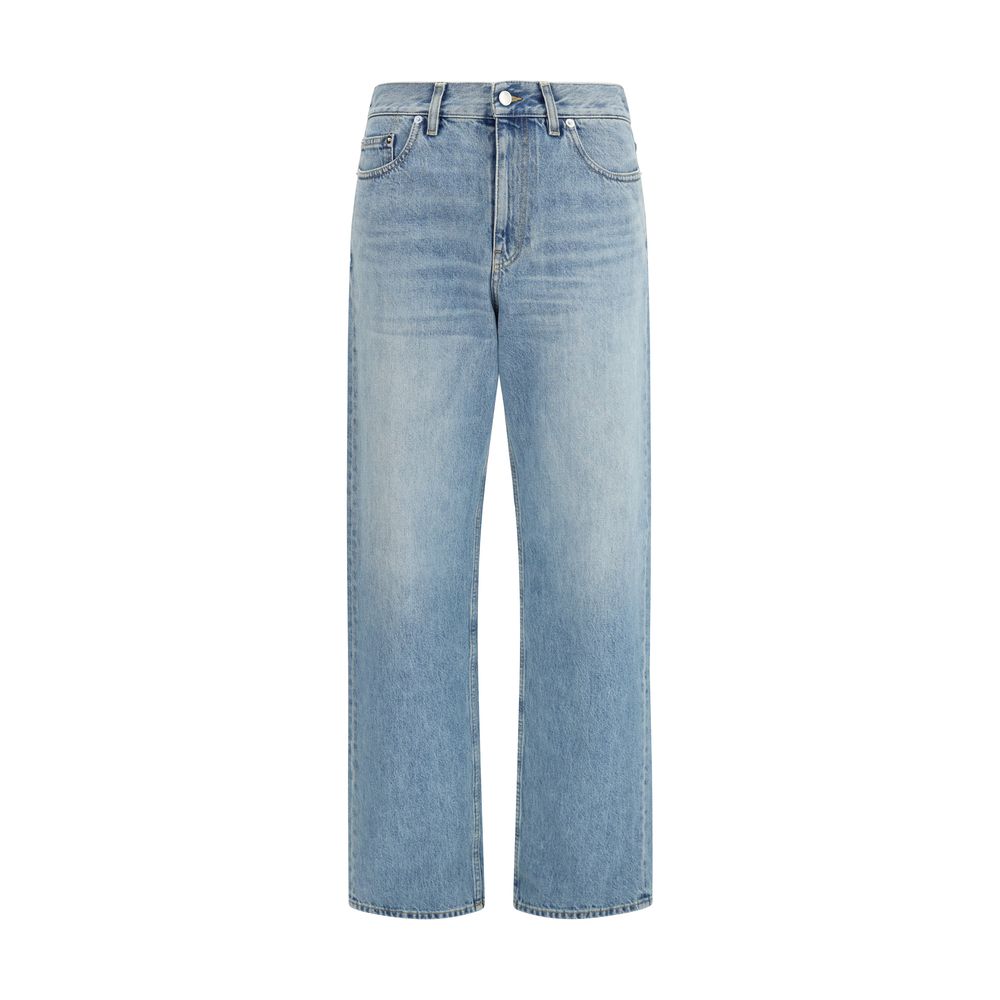Gucci Straight-Leg Denim Jeans — Light Blue