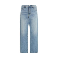 Gucci Straight-Leg Denim Jeans — Light Blue