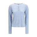 Miu Miu Cashmere Henley Long Sleeve T-Shirt