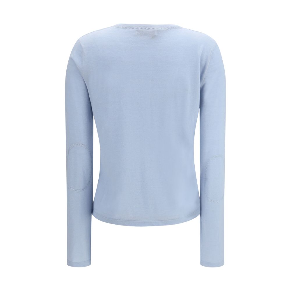 Miu Miu Cashmere Henley Long Sleeve T-Shirt