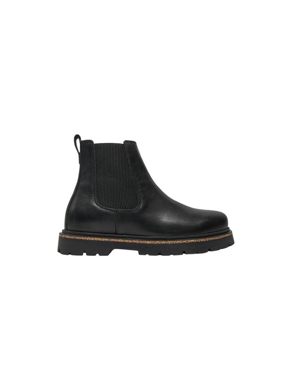 Birkenstock Highwood Slip-On Leather Ankle Boot — Black