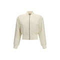 Balenciaga Cropped Technical Faille Bomber Jacket