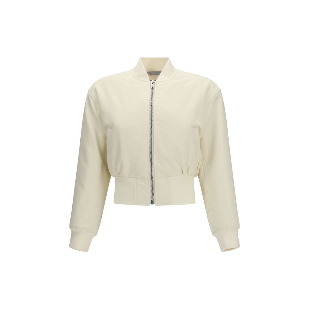 Balenciaga Cropped Technical Faille Bomber Jacket