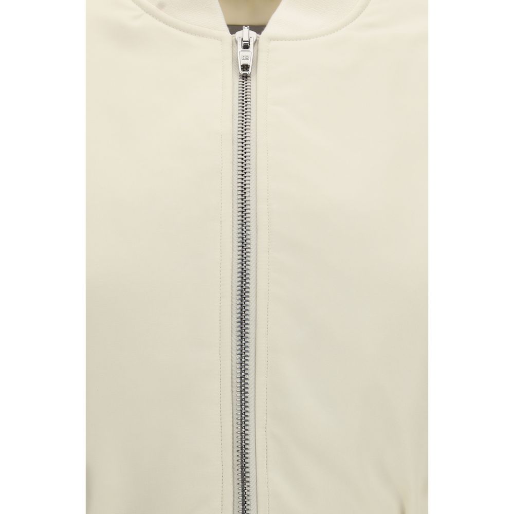 Balenciaga Cropped Technical Faille Bomber Jacket