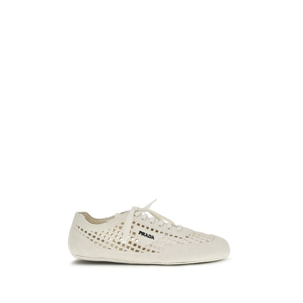 Prada Crochet Knit Logo Sneakers