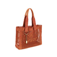 Chloé Multicolor Raffia East-West Banana Tote Bag