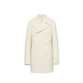 Prada Double-Breasted Wool Coat – Ivory