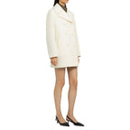 Prada Double-Breasted Wool Coat – Ivory