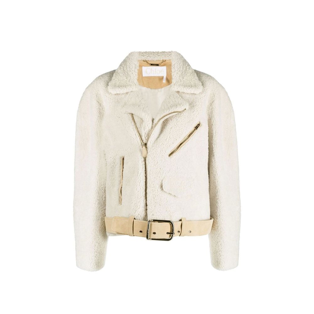 Chloé Belted Trench Jacket — Beige