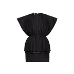 Gucci Sculpted Pleat Wool Mini Dress