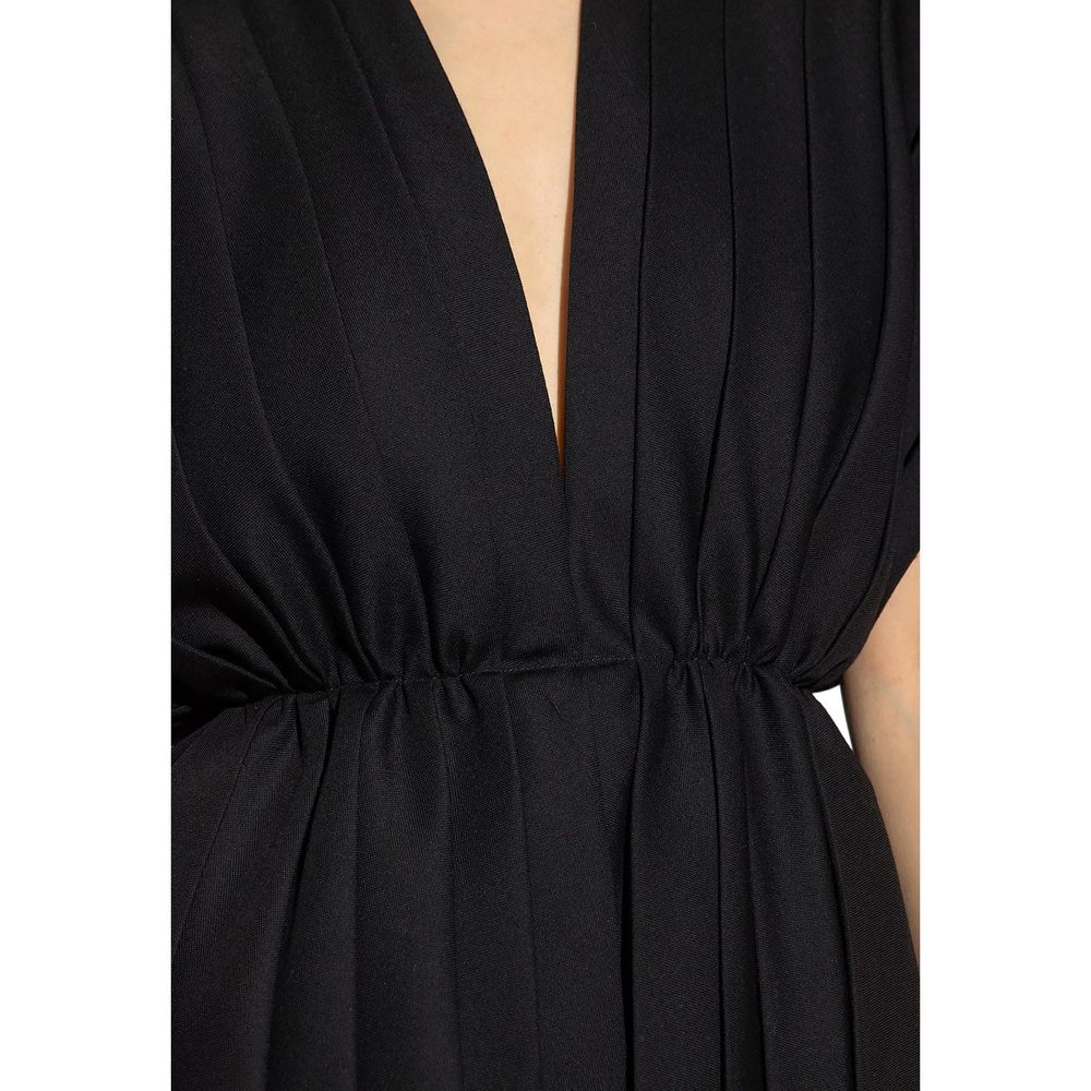 Gucci Sculpted Pleat Wool Mini Dress