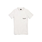 Balenciaga White Embroidered Logo Cotton T-Shirt
