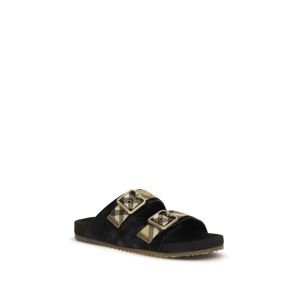 Burberry Urchin Suede Check Sandals