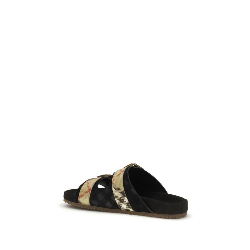 Burberry Urchin Suede Check Sandals