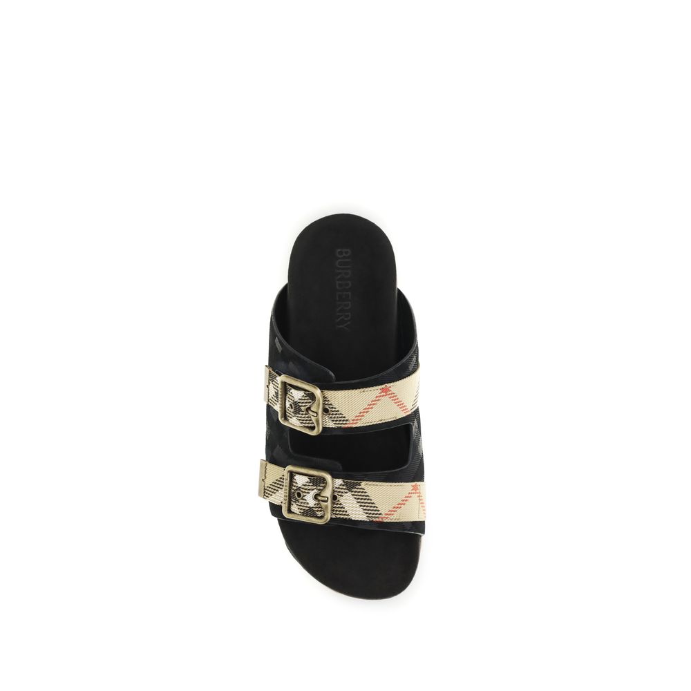 Burberry Urchin Suede Check Sandals