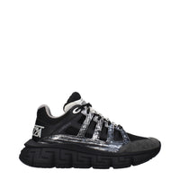 Versace Greca-Detail Athletic Sneaker — Black