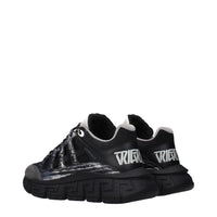 Versace Greca-Detail Athletic Sneaker — Black