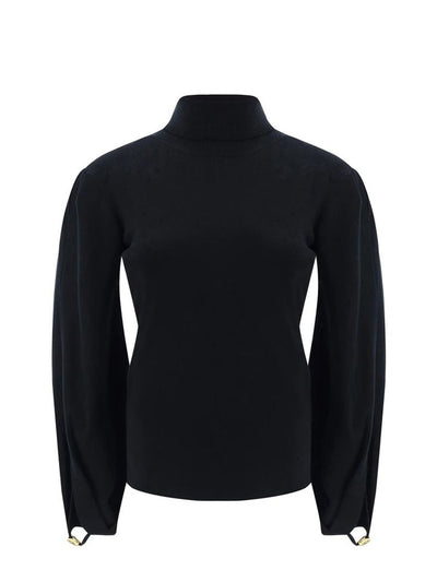 Chloé Black Wool Cropped Sweater