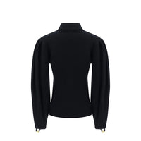 Chloé Black Wool Cropped Sweater