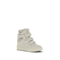 Isabel Marant Platform Leather Sneakers in Beige