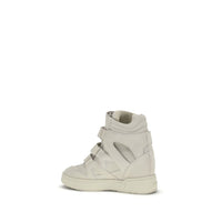 Isabel Marant Platform Leather Sneakers in Beige